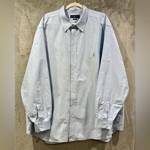 Ralph Lauren Oxford Shirt Mens Size 3XB Big Button Down Blue Long Sleeve